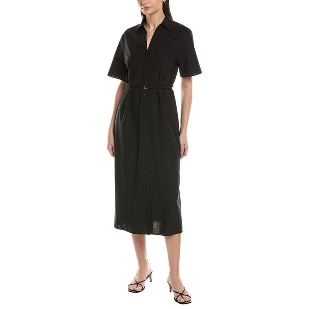 Hugo Boss Womens  Dulera Wool Midi Dress, Black